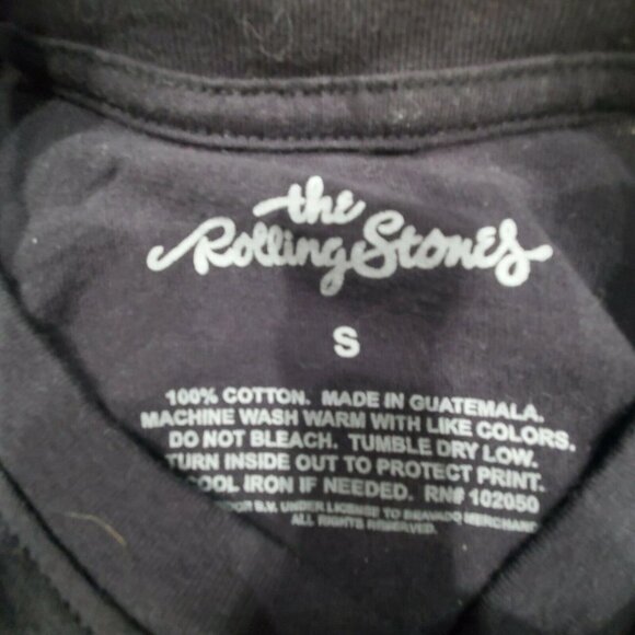 The Rolling Stones 1975 US Tour Retro T-shirt Adult Small Black Reproduction 20 - Picture 4 of 6